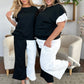Preorder: Contrast Wide Leg Pants Set