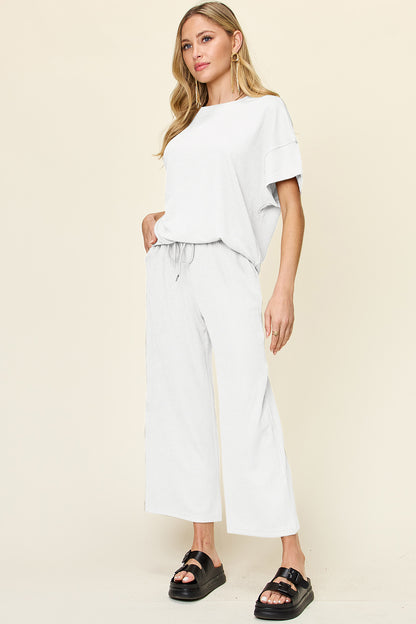 Pre-order: Textured Wide Leg Set