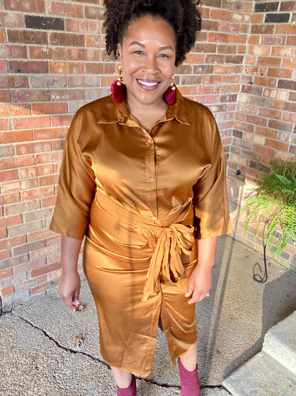 Satin Midi Dress