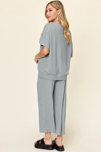 Pre-order: Textured Wide Leg Set