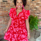 Pink & Red Tiered Dress
