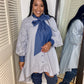 Stripe Denim Bow Tie Dress