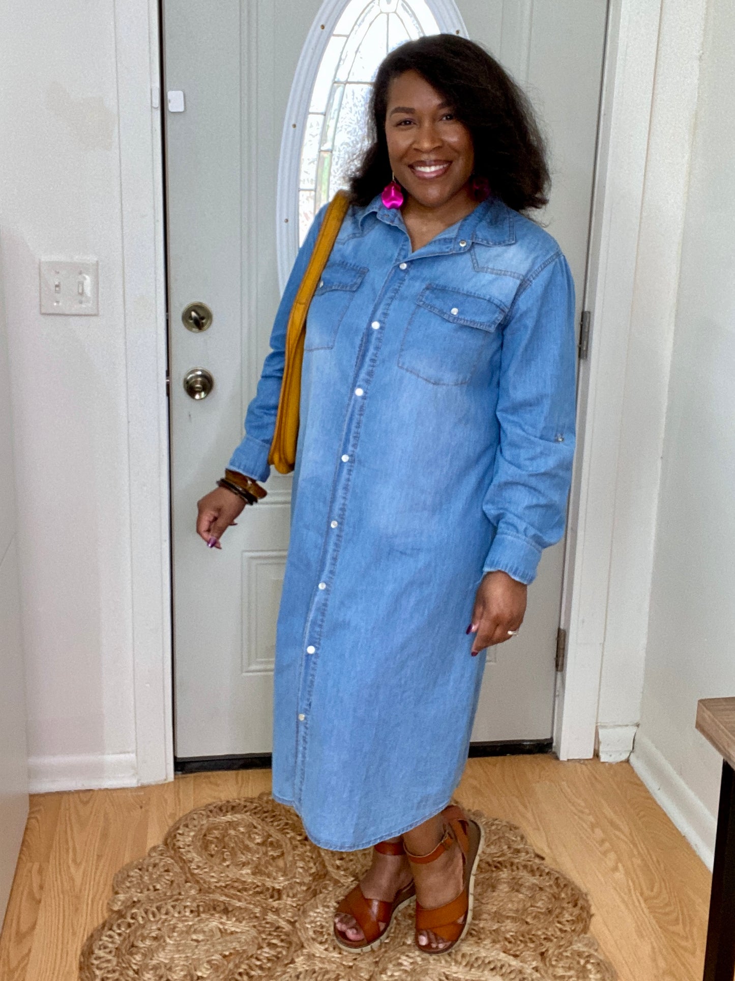 Denim Button Down Dress