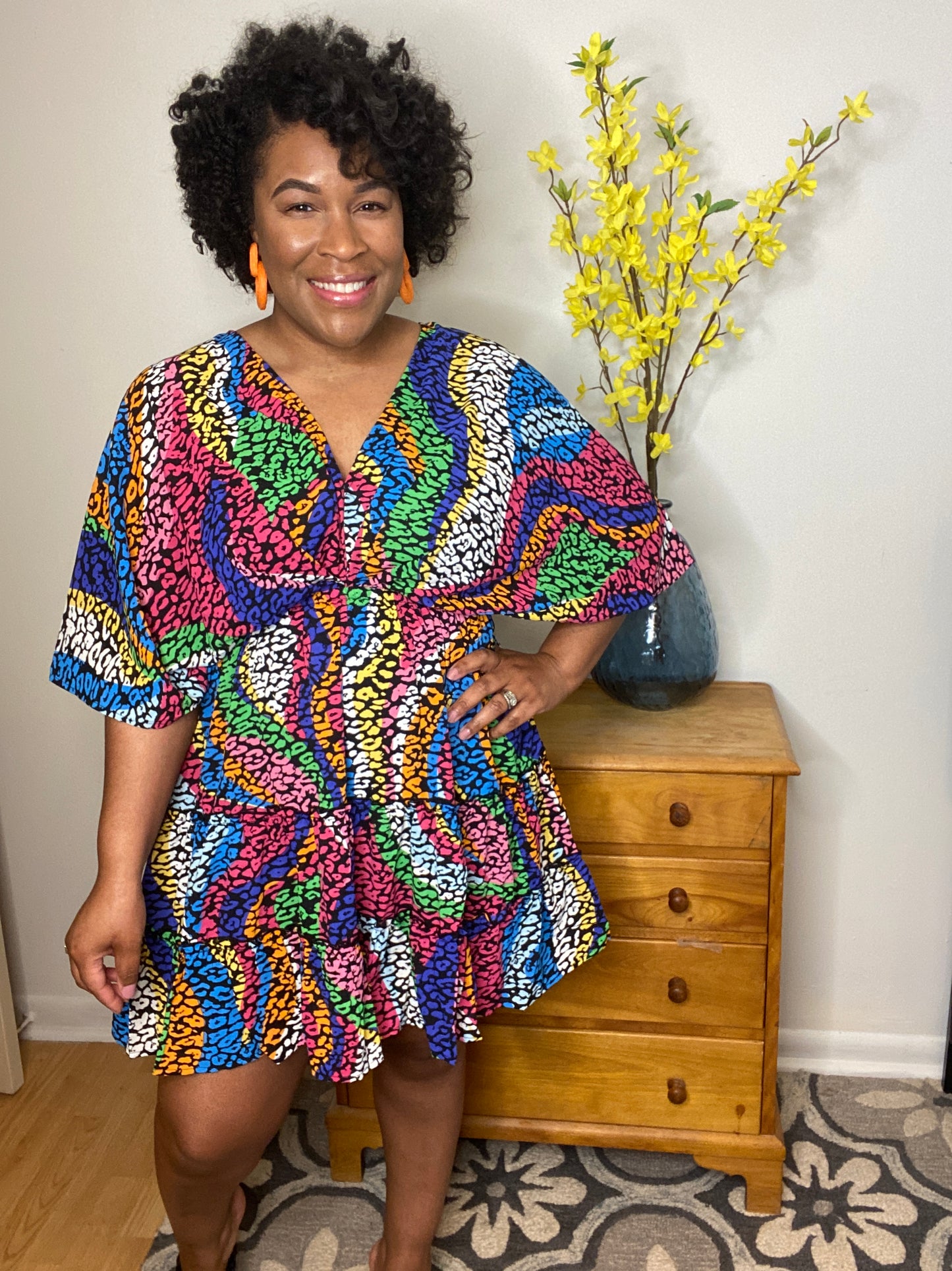 Black Animal Print Dress