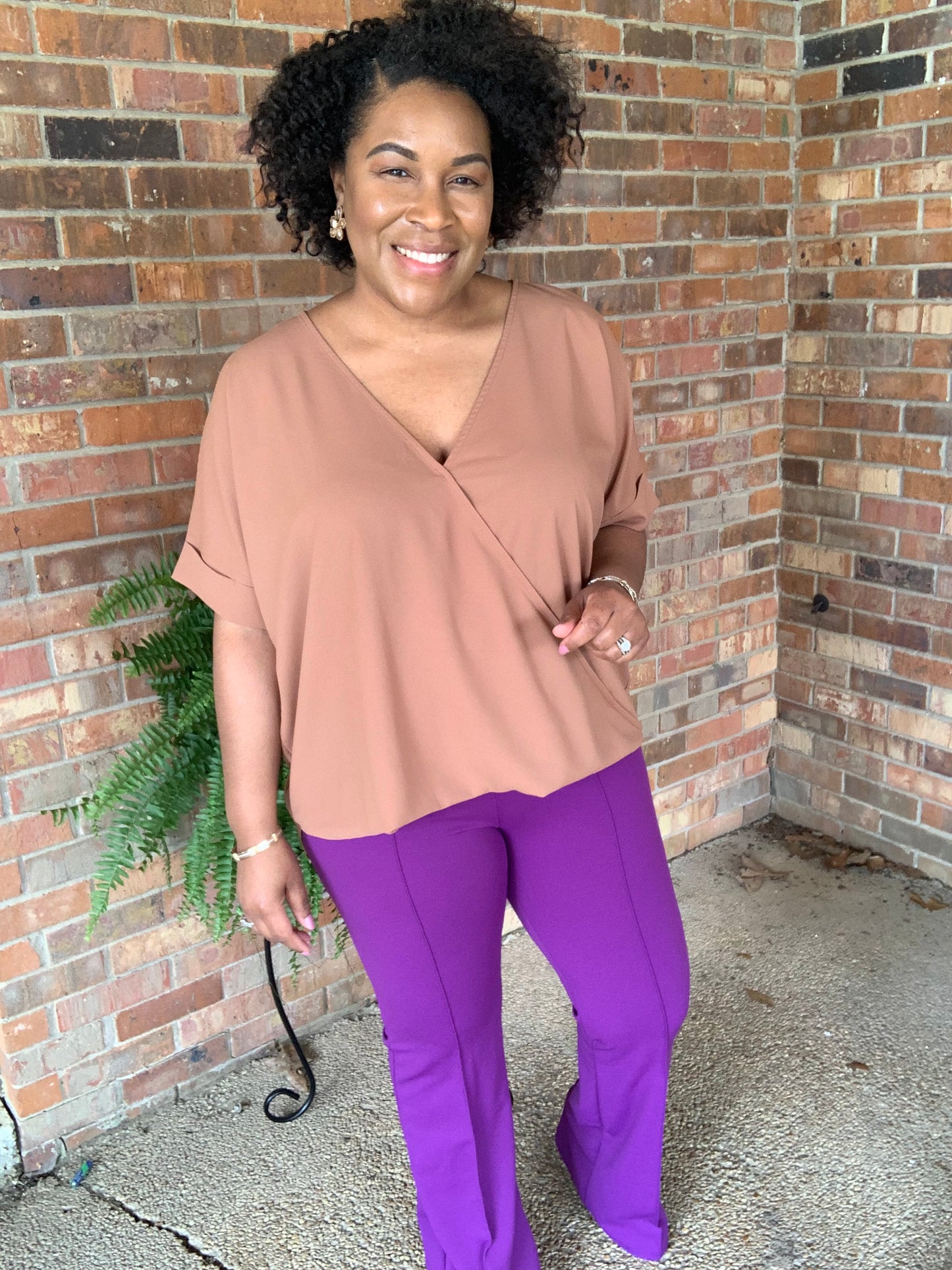 Purple Bell Bottom Pants