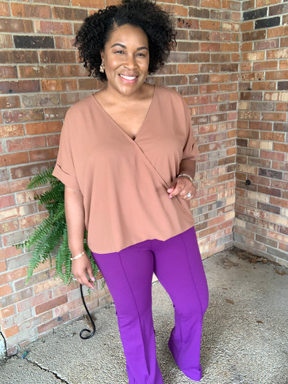 Purple Bell Bottom Pants