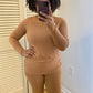 Camel V-Neck Set