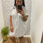 Frayed Hem Shirt Dress