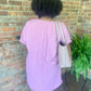 V Neck T Shirt Dress (ROSE)
