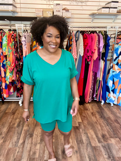 Kelly Green Biker Set (S-XL)