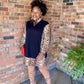 Printed Knit Shirt Dress