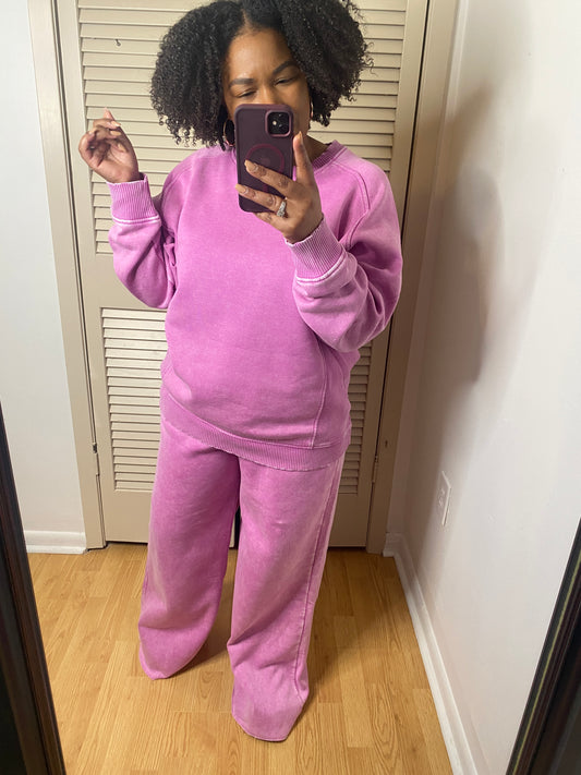 Mauve Fleece Set