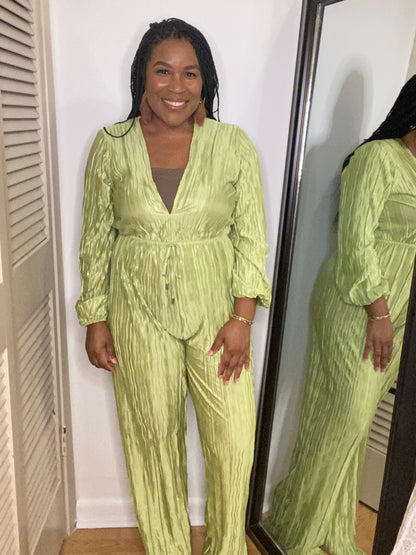 Green Wide Leg Jumpsuit