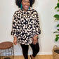 Black Leopard Top