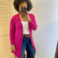 Magenta Snap Cardigan