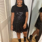 Sequin Tiered Dress