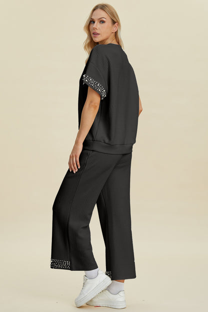 Preorder: Pearl Detail Round Neck Set