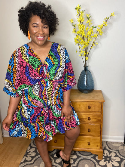 Black Animal Print Dress