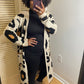 Cream Leopard Print Cardigan