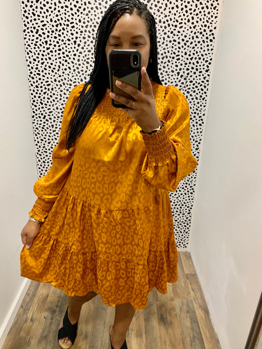 Copper Satin Dress