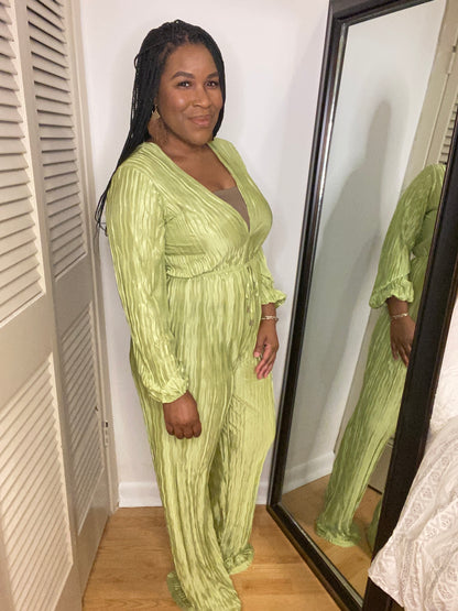 Green Wide Leg Jumpsuit