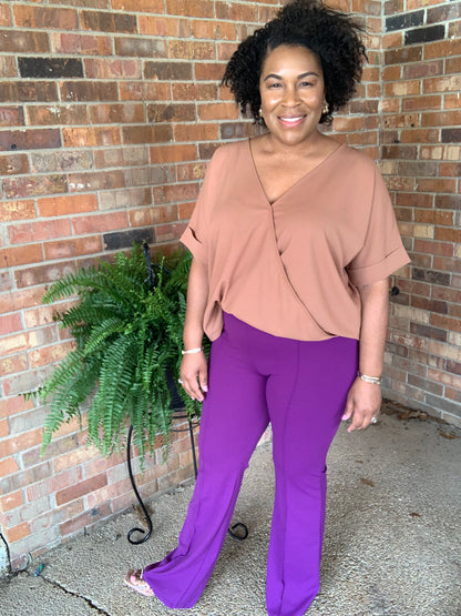 Purple Bell Bottom Pants