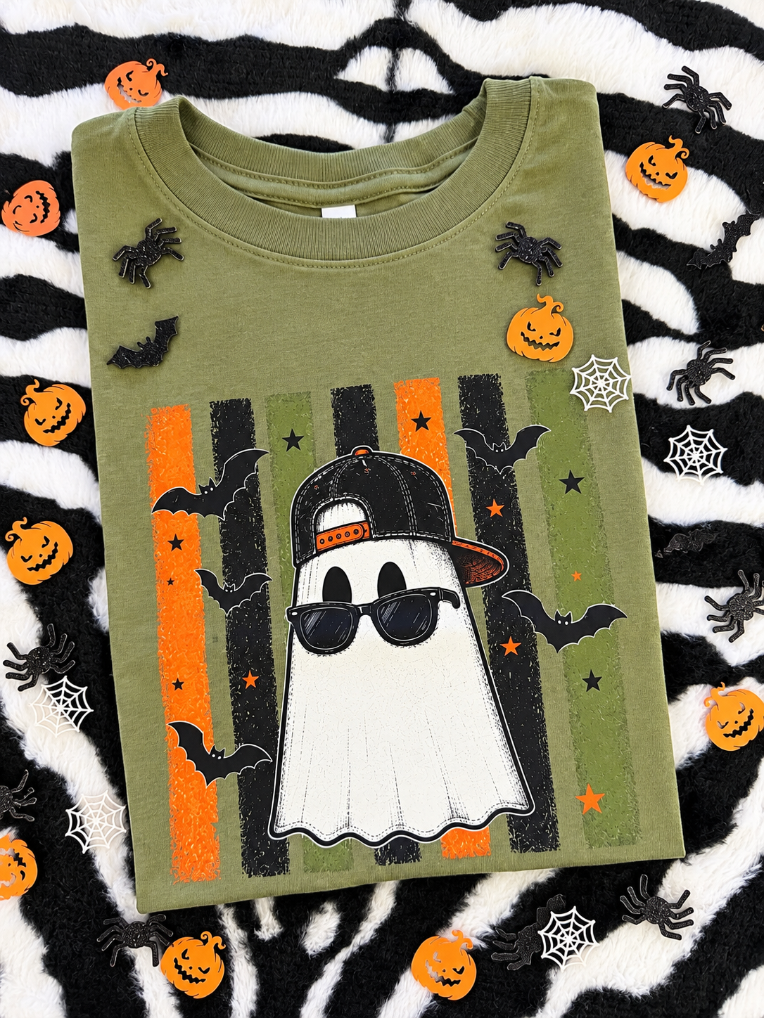 Striped Cool Ghost Tee