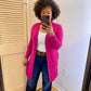 Magenta Snap Cardigan
