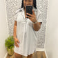 Frayed Hem Shirt Dress
