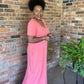 Coral V-Neck Maxi