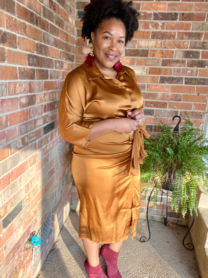 Satin Midi Dress