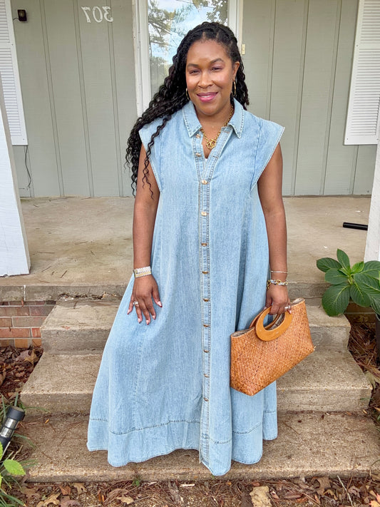 Denim Maxi Dress