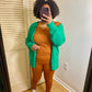 Kelly Green Waffle Cardigan