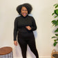 Black Mock Neck Set
