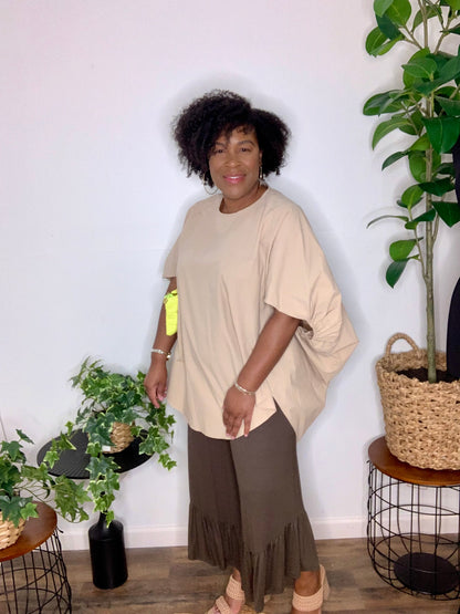 Khaki Tunic Top