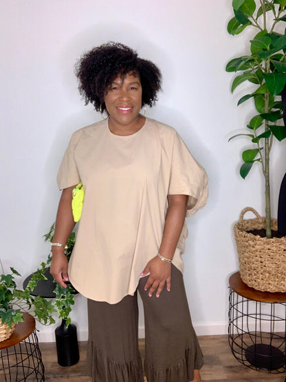 Khaki Tunic Top