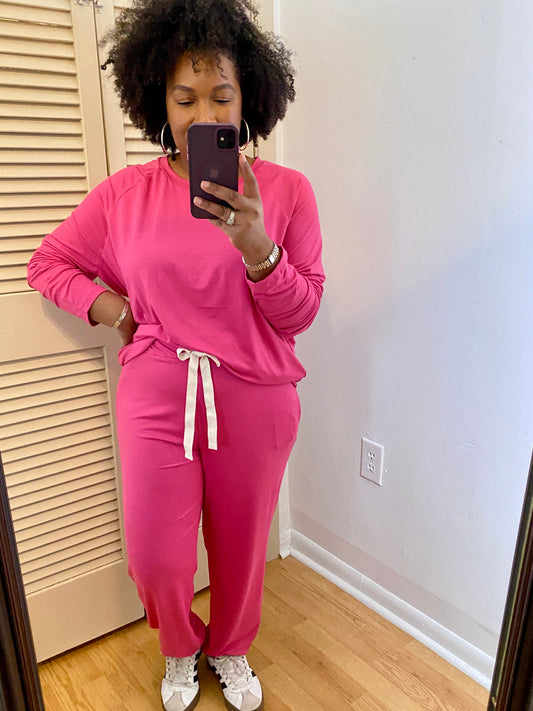 Hot Pink Jogger Set