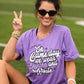 On Game Days We Wear Purple And White Tee