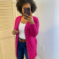 Magenta Snap Cardigan