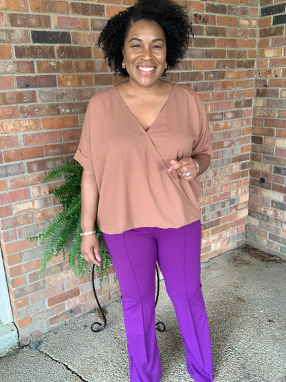 Purple Bell Bottom Pants