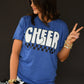 Cheer Checkered Pick Your Color Tee