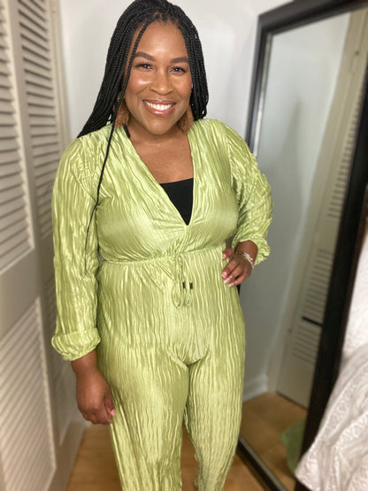 Green Wide Leg Jumpsuit