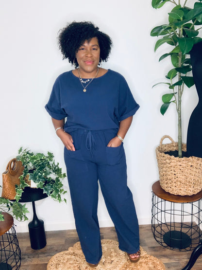 Preorder: Linen Cotton Blend Pants Set