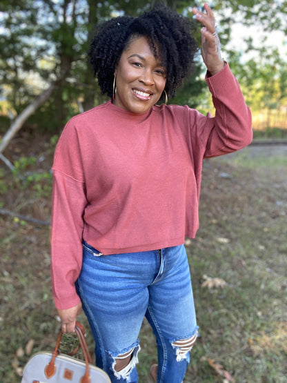 Rust Raglan Sweater