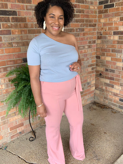 Pink Wide Leg Pants