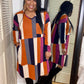 Rust Color Block Dress