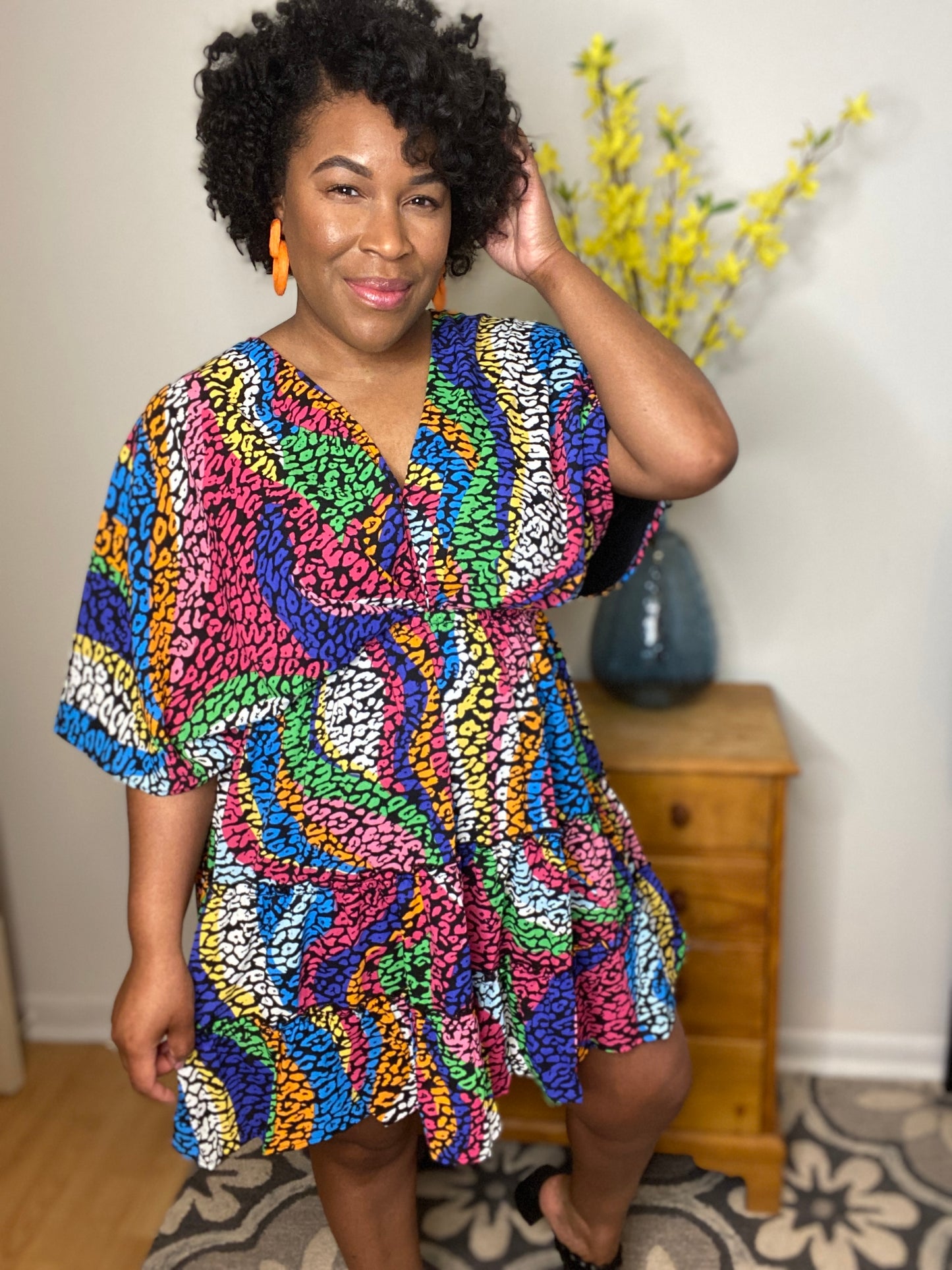 Black Animal Print Dress