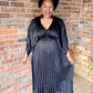 Pleated Satin Dress