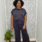 Mineral Washed Top and Pants Rib Sets (Black)