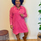 Pink Waffle Dress